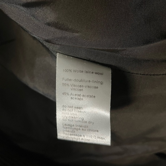 AKRIS Punto Wool Jacket 6 brown Striped Long Sleeve Textured Fabric Pockets - Picture 10 of 10